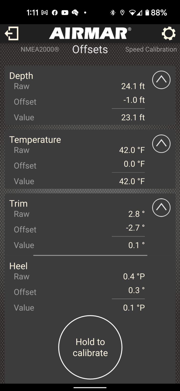 Underlined offsets can be changed, or automatically calculated for Trim and Heel