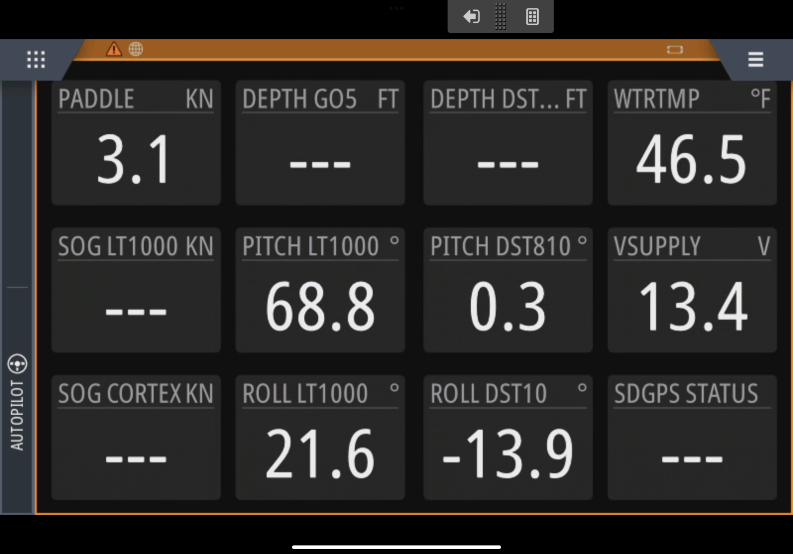 But this GO5 screen will help CAST app DST810 calibration and checking the results