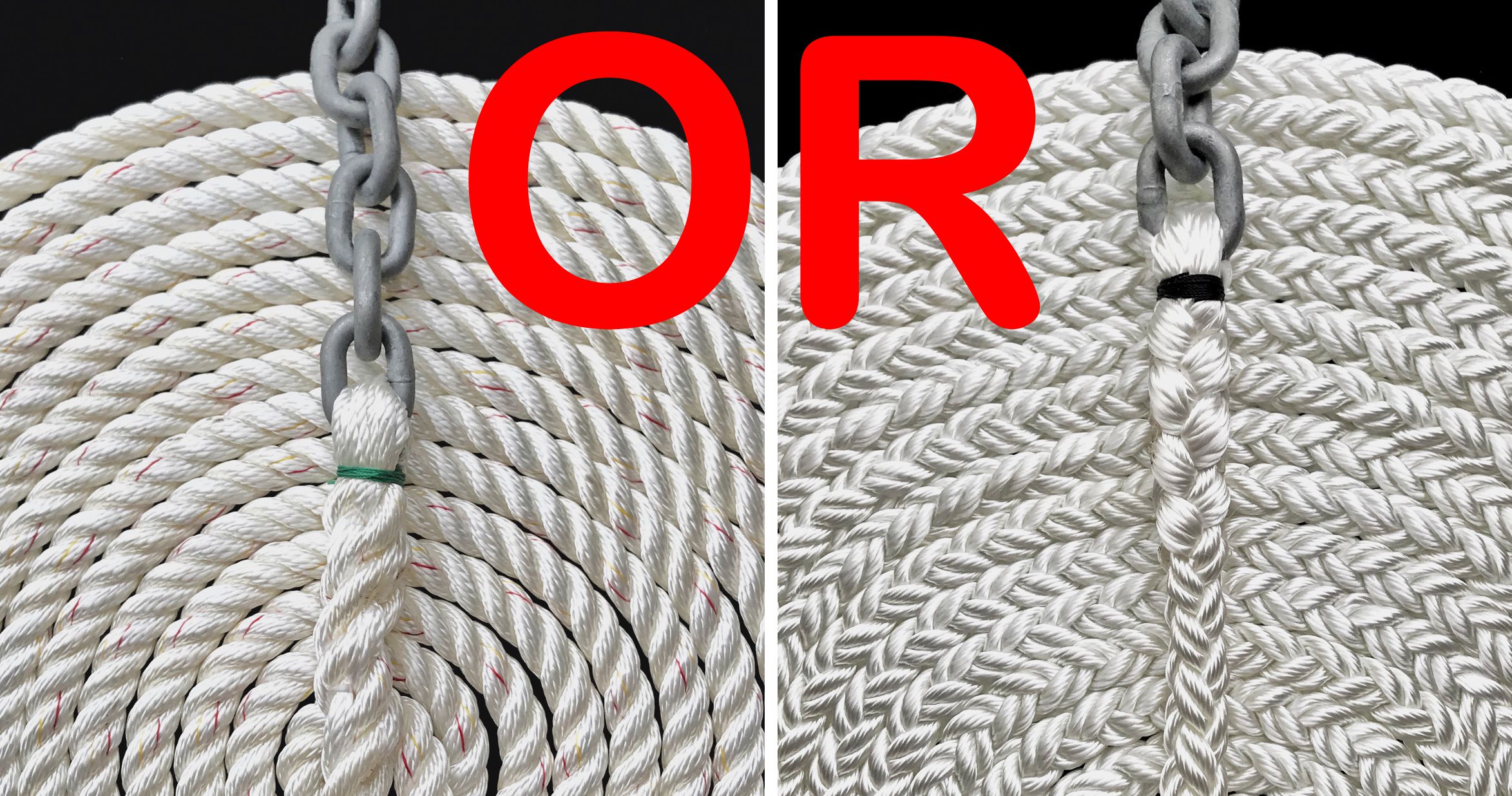  Boat Anchor Rope - 50 ft x 1/4 inch - Double Braided