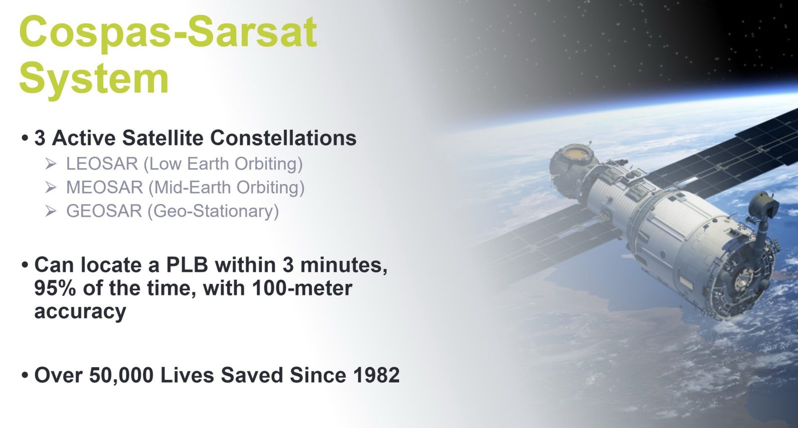 The Cospas-Sarsat PLB/EPIRB system has evolved a great deal over the years