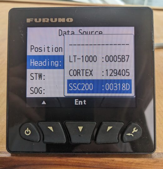 Gizmo's new (though previously owned) compass, thanks to Max Marine