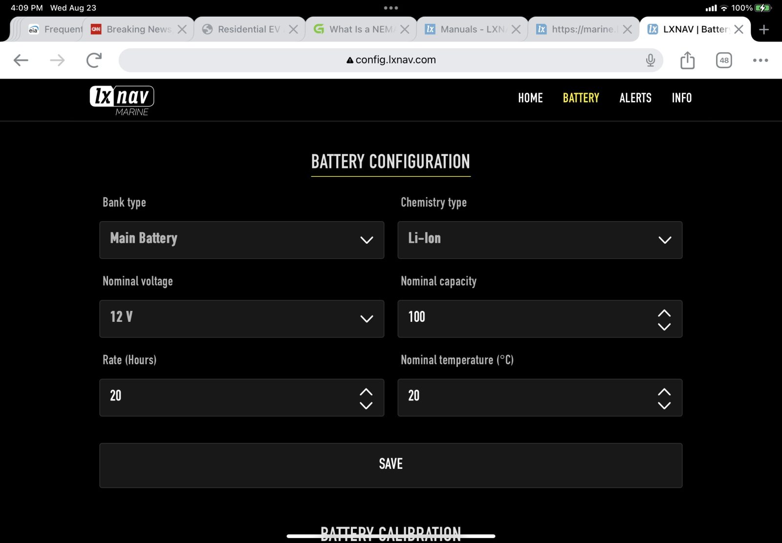 Basic battery configuration